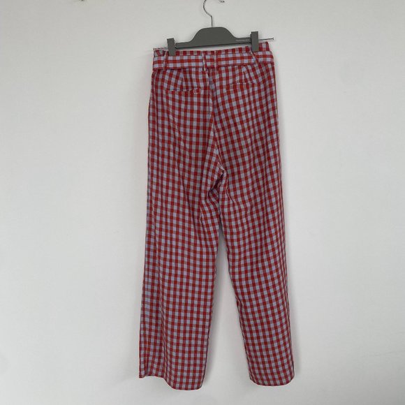J Crew Wide-leg pant in drapey gingham - Picture 4 of 7